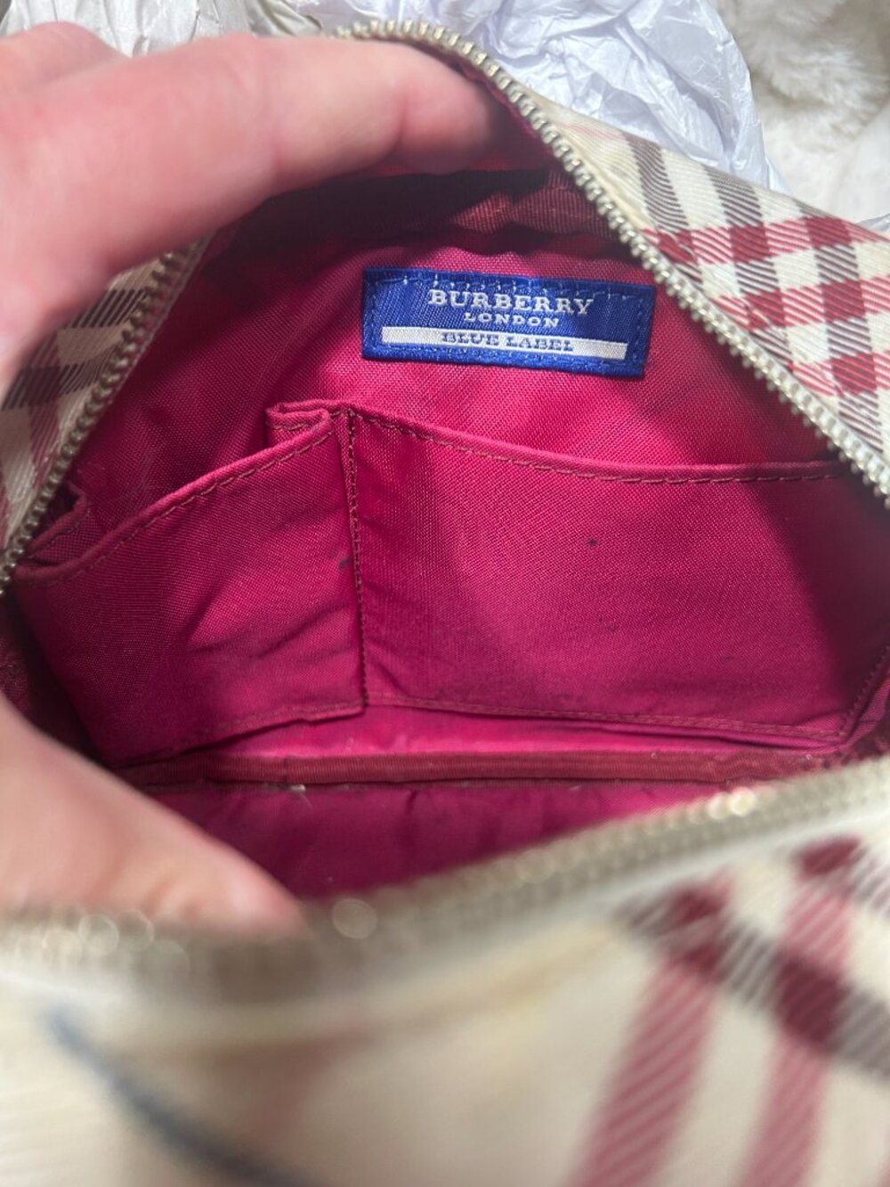 Authentic Burberry Blue Label Nova Check Nylon Crossbody Bag - Japan Exclusive - Picture 8 of 12